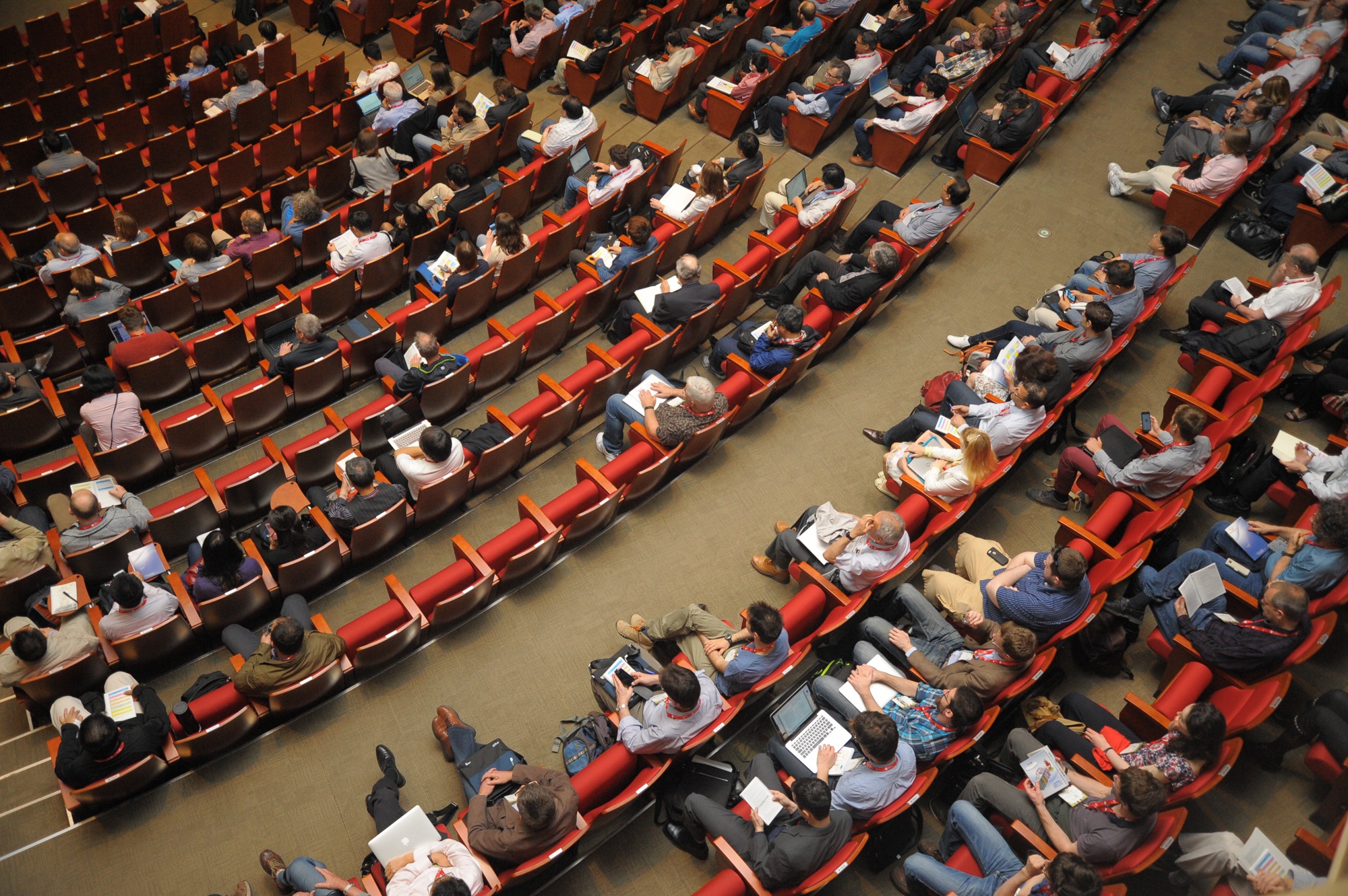 Audience attending an international conference